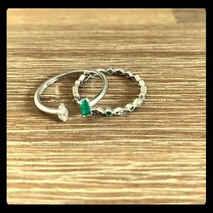 Diamond and Emerald Stackable Rings